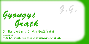 gyongyi grath business card